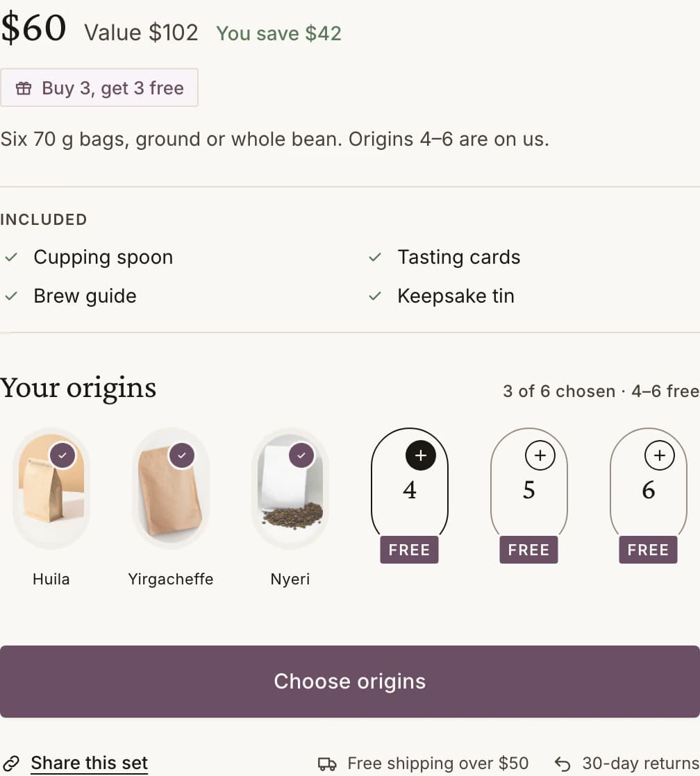 Bundle set builder in an amethyst theme
